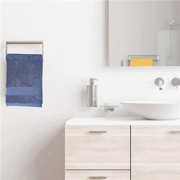 Soft Cotton Hand Towels Set 2 Highly Absorbent Quick Dry Bathroom Face Washcloth - Picture 3 of 7